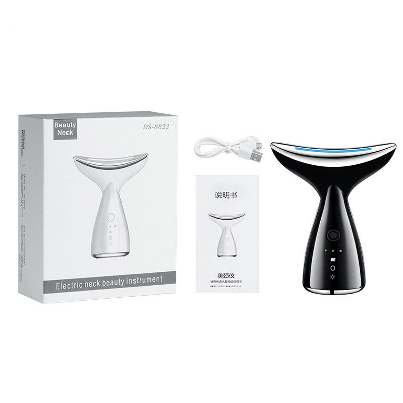 Instrumento de belleza de cuello transfronterizo patrón de eliminación de cuello instrumento de belleza de patrón francés EMS micro-corriente color de la cara Luz de elevación y apriete instrumento de importación