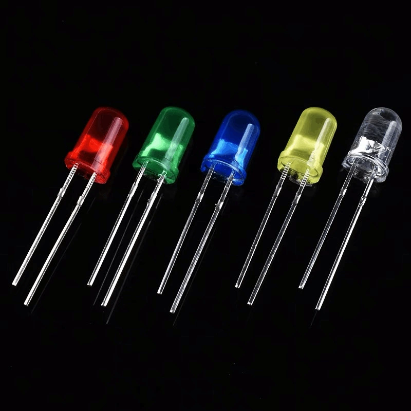 5MM/F5 длинные и короткие светодиодные лампы-бусины с подсветкой для красных волос, красные/зеленые/синие/желтые волосы, желтые/оранжевые светодиоды