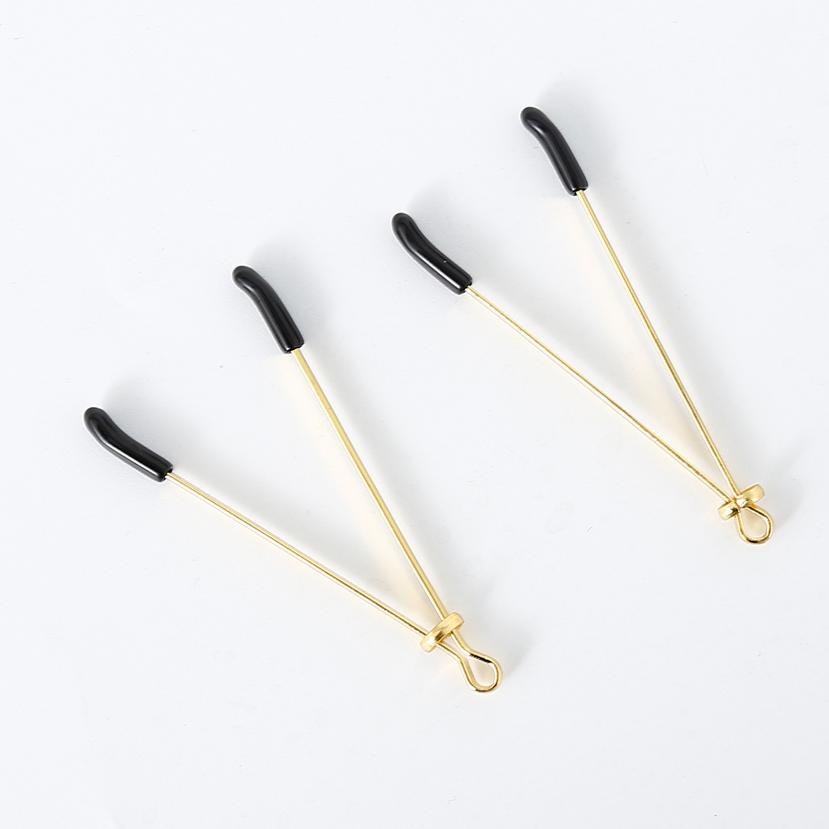 Lingerie metal clip, gold metal nipple clip, alternative SM bondage toy, adult product