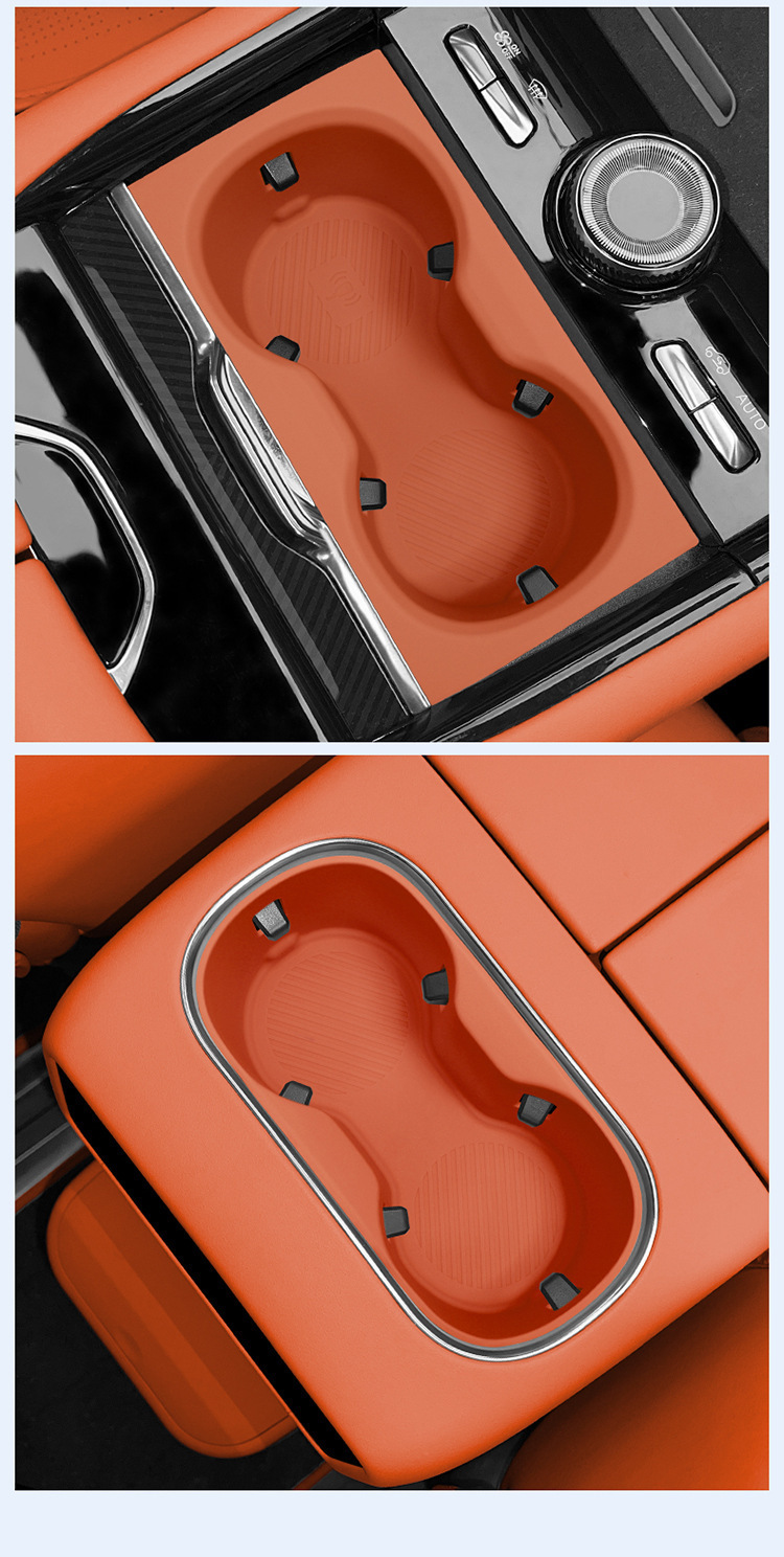 Suitable for 25 Models of Lynk & Co 900 Central Control Water Cup Cover, Car Silicone Anti-Slip Mat, Car Supplies Special Modification Accessories