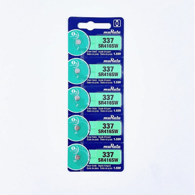日本原装村田MURATA 337 SR416SW 1.55V 纽扣电池 卡装1粒