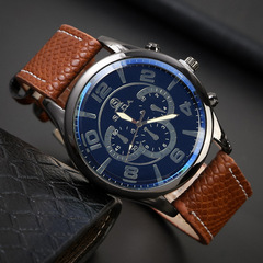 新款皮帶男士手錶簡約商務腕錶潮流時尚運動石英手錶批發watch