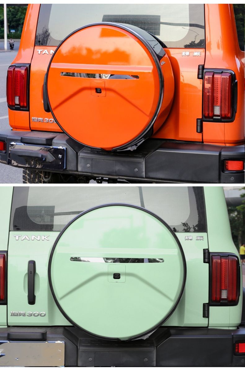 For Tank 300 Spare Tire Cover Off-road City Modified Rear Tailgate Fake Tire Shell Protective Cover Appearance Accessories