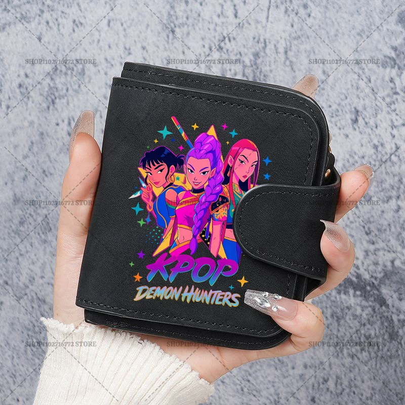 Kpop Devil Hunter кошелек женский милый охотник монетник держатель кредитной карты паспорт PU кошелек