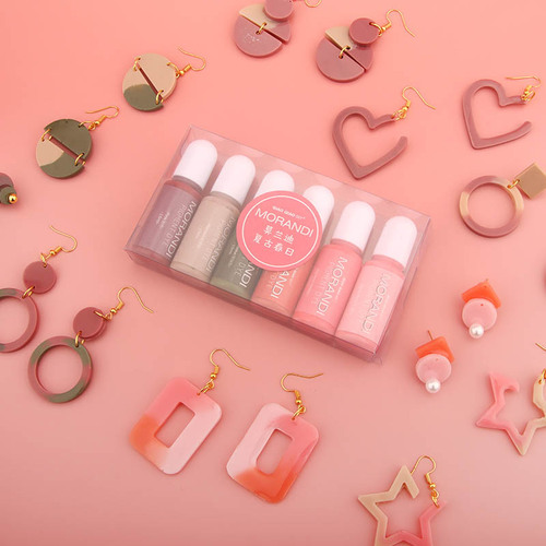 Morandi spring, summer, autumn and winter color series 6-color set diy color mixing oily color essence crystal glue foreign trade manufacturer direct sale