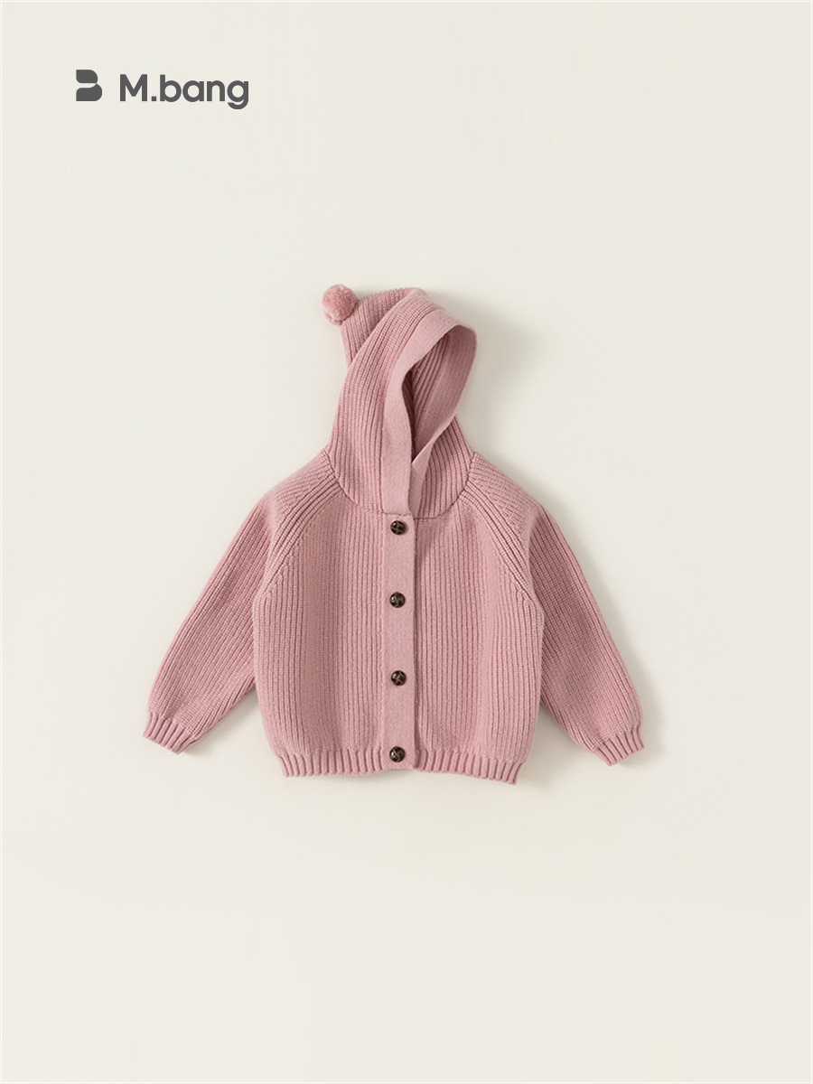 Youbao ropa para niños suéter para niños primavera y otoño niños y niñas cárdigan de punto con capucha de color sólido chaqueta para niños QY82005