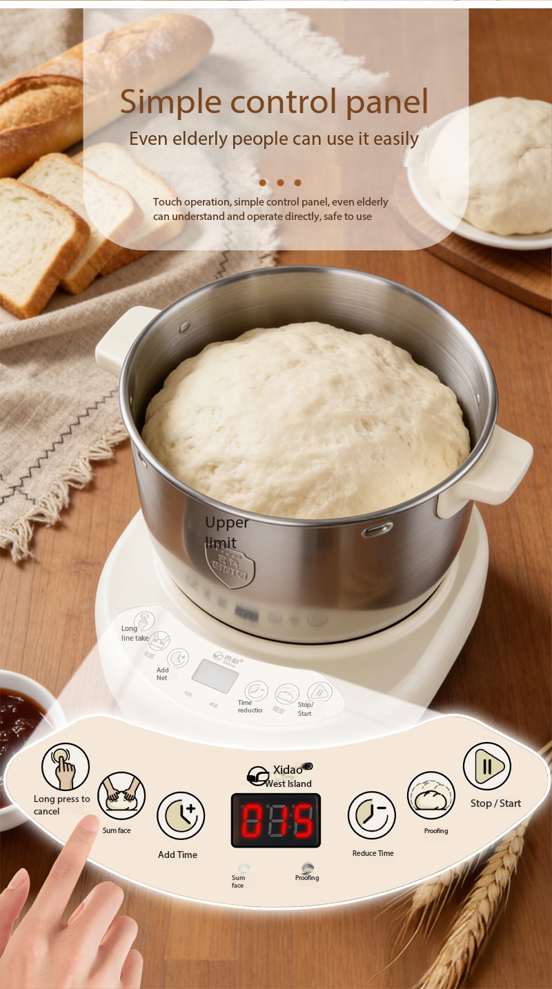 A029 Automatic Dough Mixer High-Power Kneading Machine All-in-One Fermentation Mixer Multi-Purpose Flour Mixer Wide Voltage