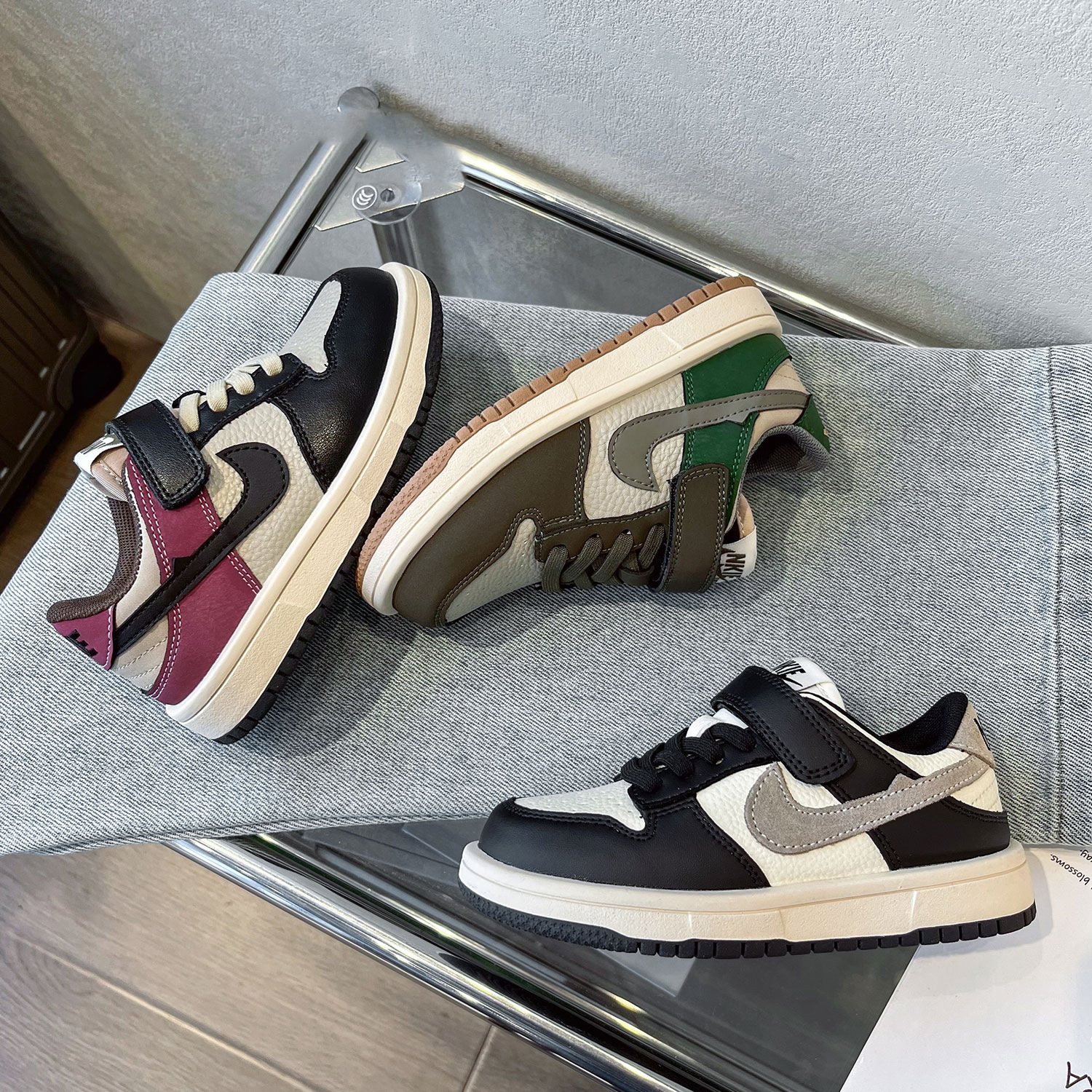 Children's Genuine Leather Sports Shoes 2024 New Spring and Autumn Season Boys' Shoes Platform Shoes Girls' Soft Sole Shoes Casual Shoes