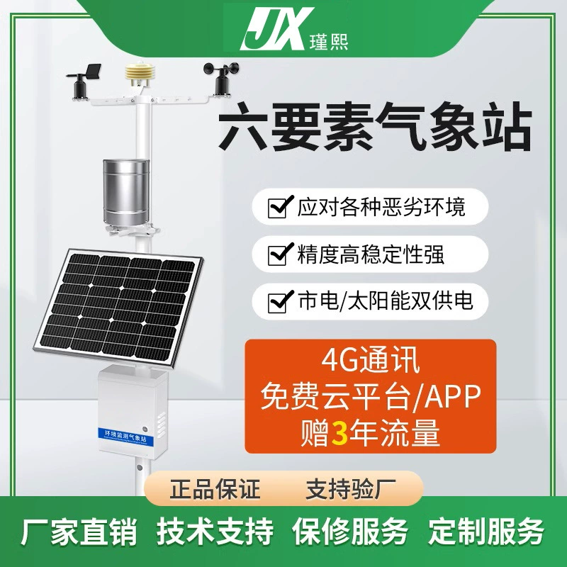 Небольшая Метеостанция на открытом воздухе окружающая среда скорость ветра направление ветра температура и влажность уход станция мониторинга сельскохозяйственной почвы окружающей среды Метеорологический прибор