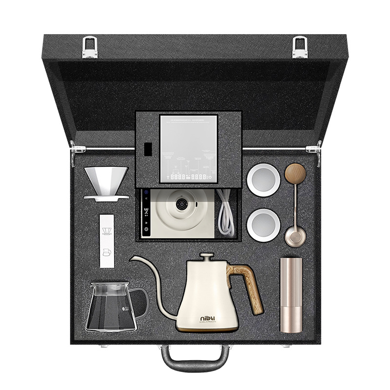Sphinx set de cafetera de agua de mano, caja de cuero, caja de agua de mano, caja de agua de mano