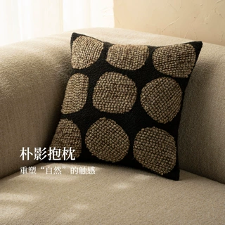 【定制】跨境靠枕多工艺多面料手工雪尼尔抱枕套批发沙发客厅抱枕