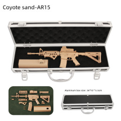 1:3可拆卸M416合金槍模型 土狼AR15 金屬玩具槍帶鋁箱不可發射
