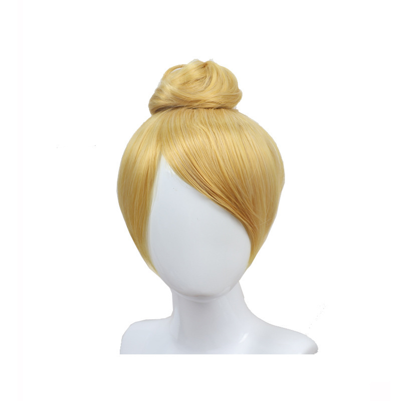 Yanting Anime Wig Wonderful Fairy Tinker Bell Golden Hair Bag Cos Style Anime Cosplay Wig