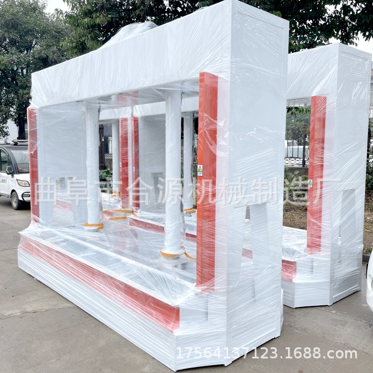 标准100吨防火门成型冷压机 分段式保温一体板热压机 自动进出板