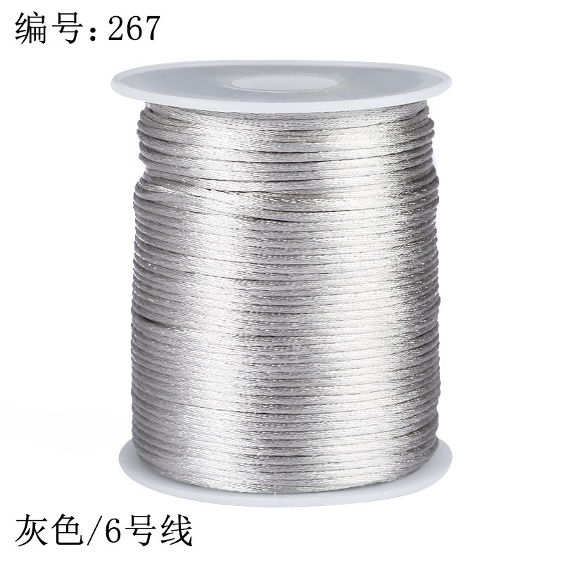 中国結びロープ 6 号 2 ミリメートル韓国糸赤いロープペンダント編組ハンドロープジュエリーアクセサリー材料卸売|undefined