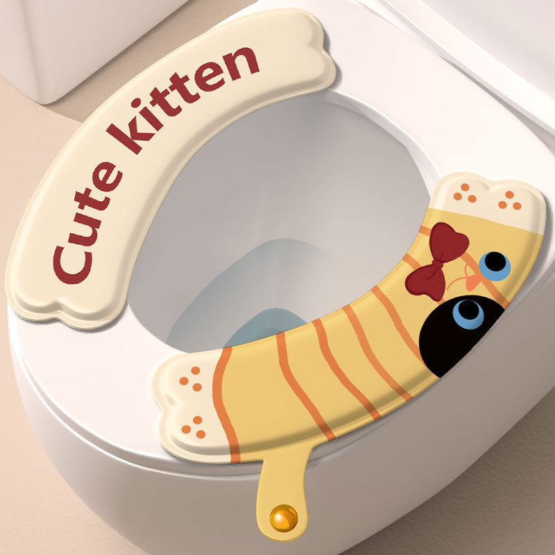 新しいトイレマットには、アロマセラピーのトイレステッカーが付属しています。オールシーズン対応のユニバーサル粘着EVA防水トイレステッカーです。|undefined
