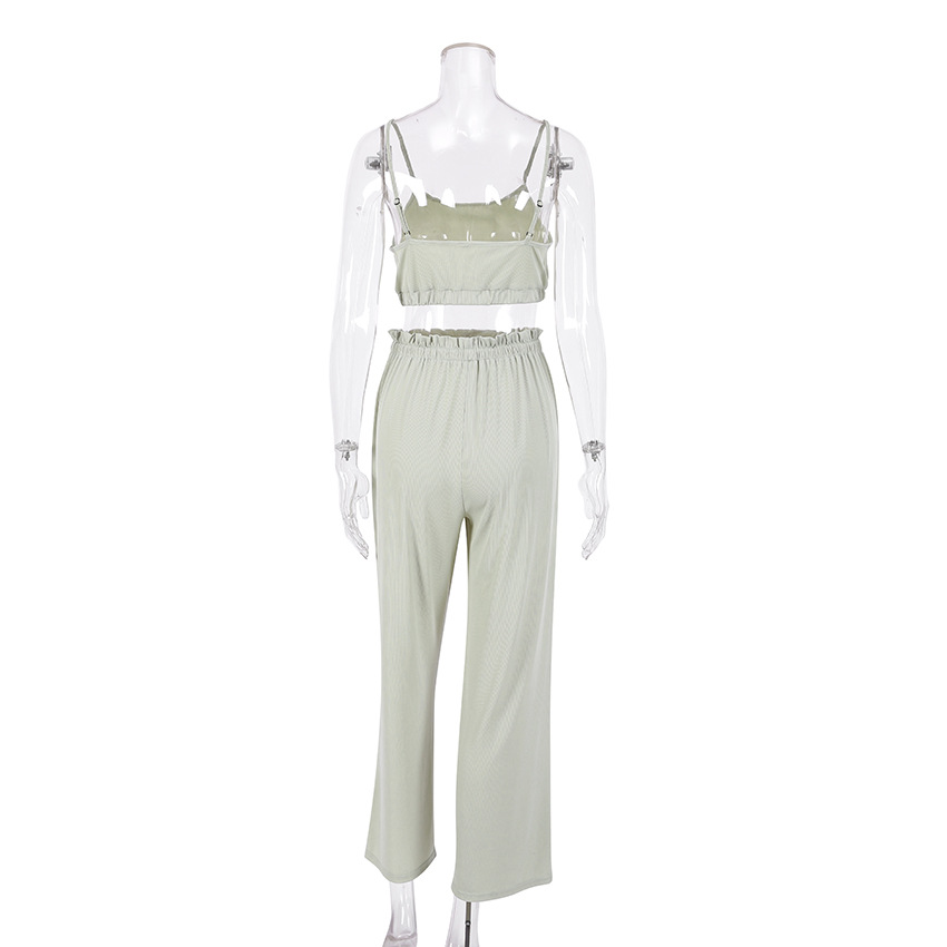 Dam pyjamaset i ribbstickat material ventilerande hemmabruk_voghion.com