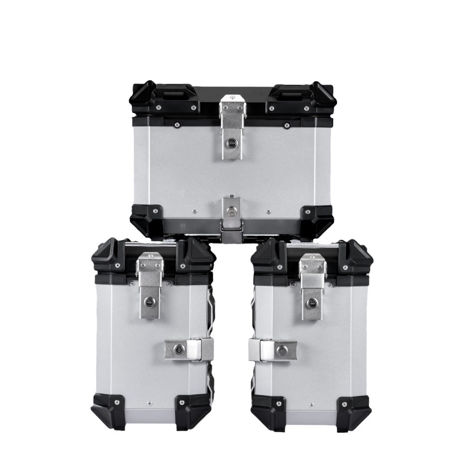 35L derecha ocultar caja lateral de escape universal motocicleta aleación de aluminio impermeable anticolisión viaje camping caja esencial negro