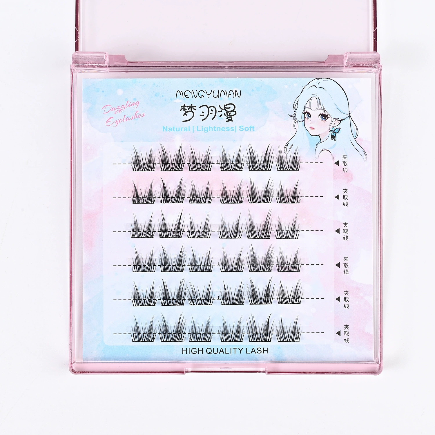 Dense curling lengthening false eyelashes, natural volume