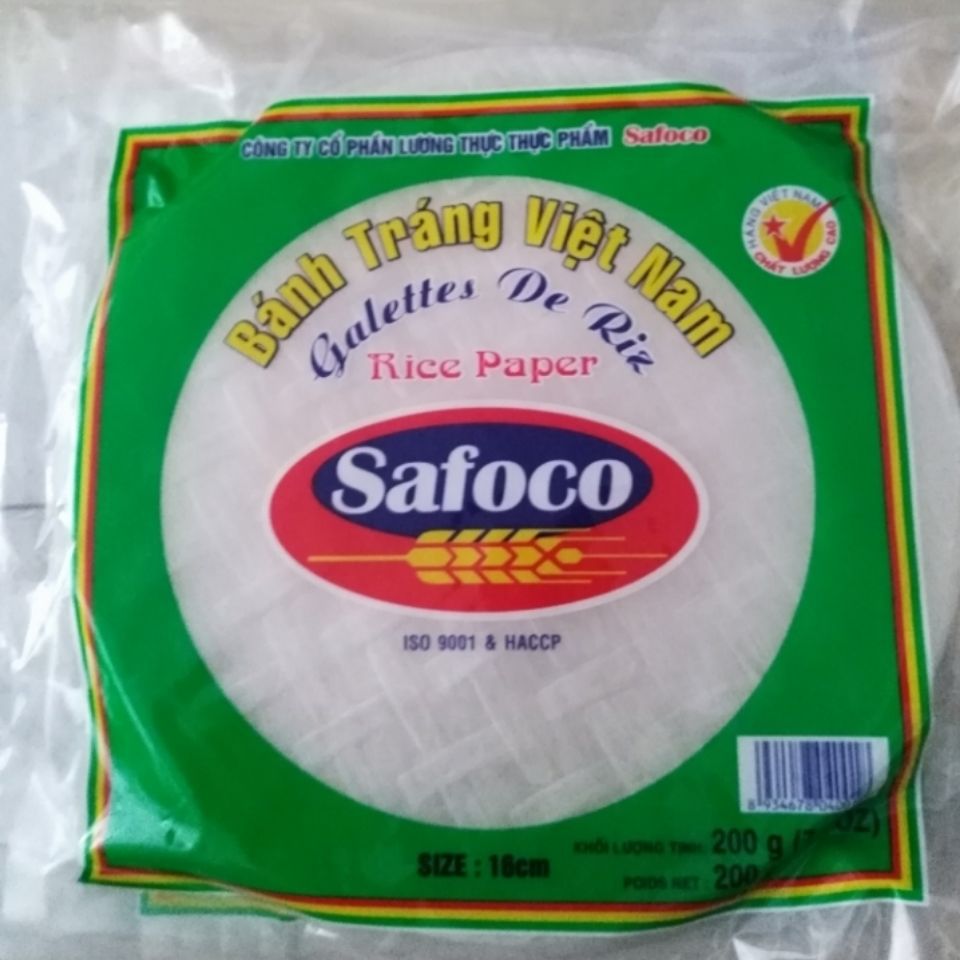 越南SAFOCO春卷皮透明可油炸薄米皮手卷可生食炸春卷皮