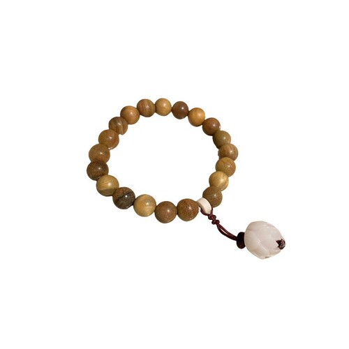 New Chinese style cartoon ceramic cat and puppy wooden bead tassel bracelet retro design bracelet national fashion temperament hand ornaments