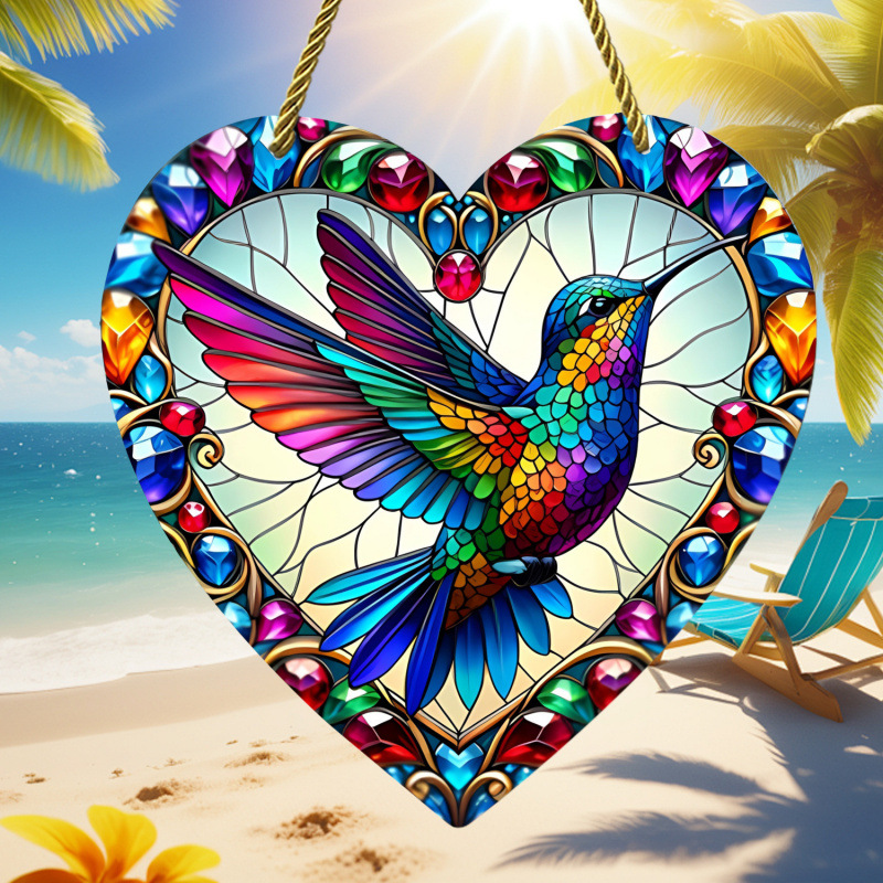 Explosiones transfronterizas de Navidad muñeco de nieve púrpura pintado ventana decoración porche con cadena colgante acrílico disco