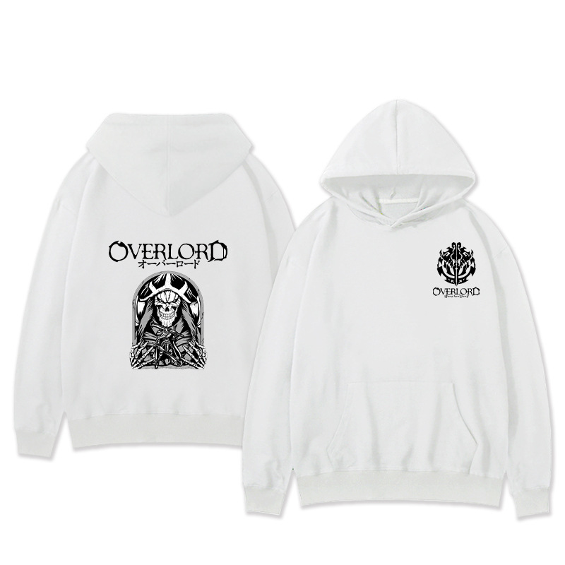 Suéter con capucha perimetral del rey de los muertos OVERLORD Suéter holgado bidimensional del rey de los huesos Tendencia
