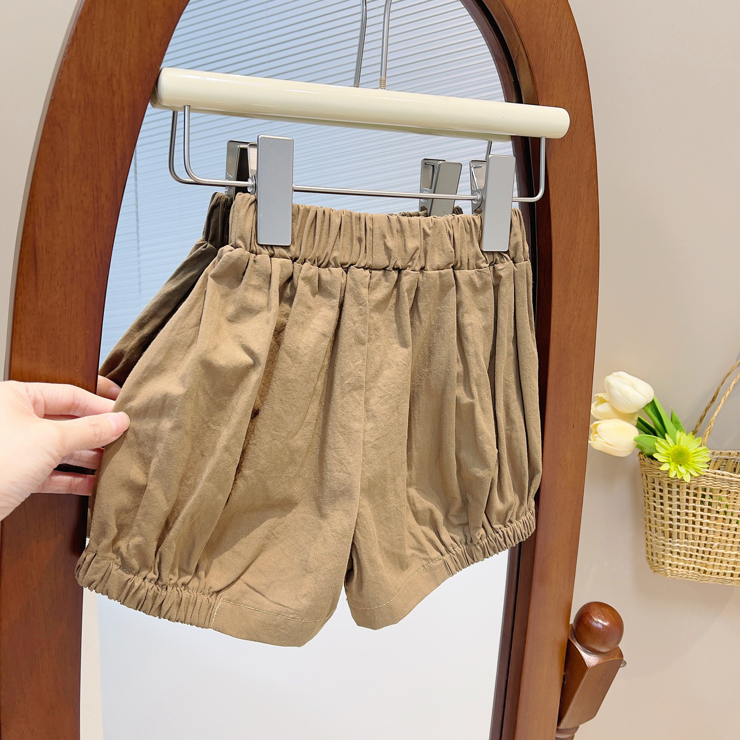 Mädchen Set Mit Rüschenärmel Top Und Lässigen Shorts_voghion.com
