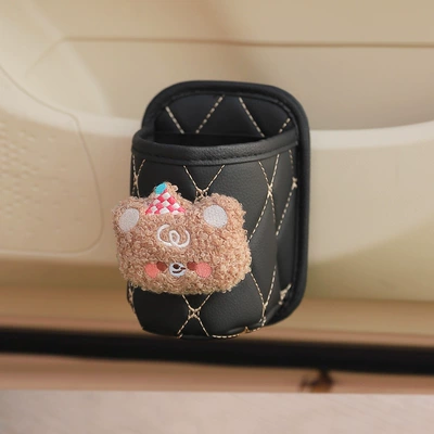 Car Water Cup Holder Multifunctional Car Seat Storage Box Door Holder Water Cup Holder Car Storage Bucket (Car cup holder/beverage holder) - little-bear-black-water-cup-storage