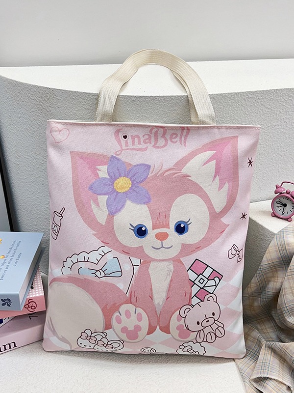 2025 nuevo bolso de lona bolso grande bolso de estudiantes bolso lindo bolso de lona de dibujos animados bolso de hombro bolso de mujer nuevo