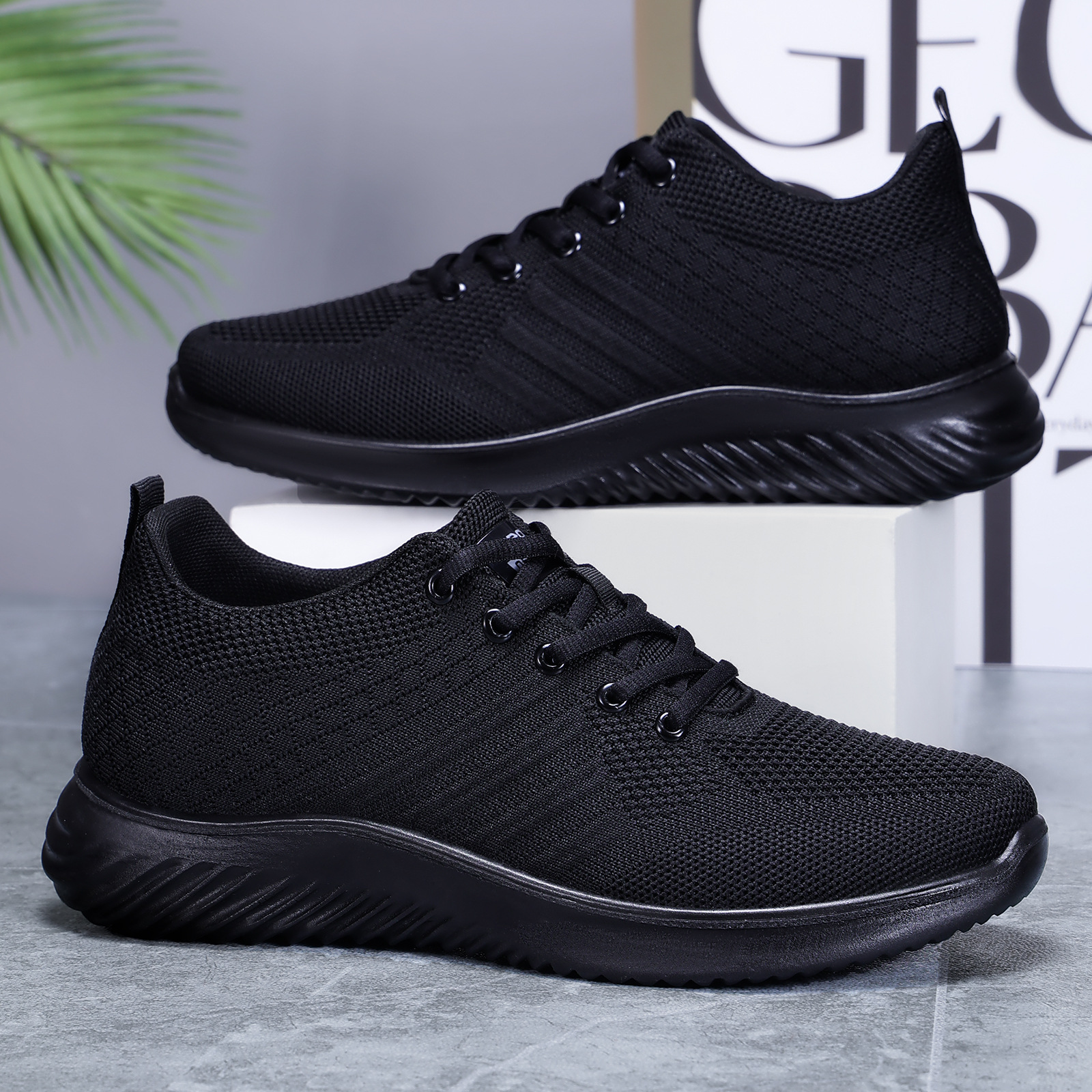 Zapatos deportivos informales para hombre, novedad de primavera, zapatos de trabajo transpirables con suela blanda, zapatos de malla para correr, zapatos de moda, zapatillas de deporte para hombre