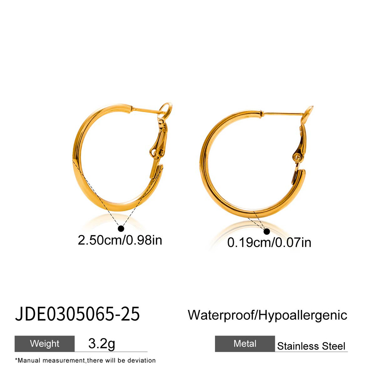 Wanxing Europa y los Estados Unidos transfronterizos aretes de acero inoxidable grandes círculos ligeros de lujo joyas de alta calidad nicho de diseño de orejas de acero de titanio