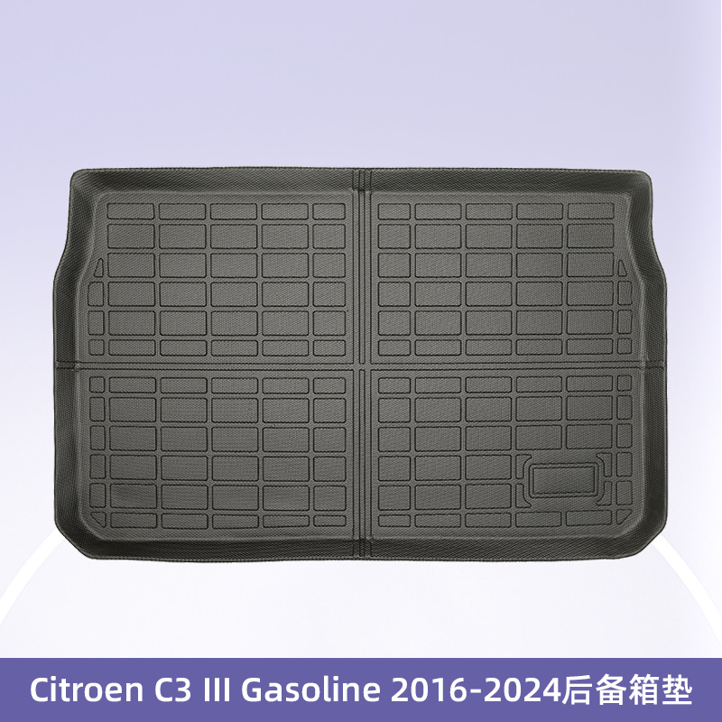 Europa para Citroën C3 ll 2016 - 2024 TPE combustible 3D todo el tiempo TPE almohadilla de pie de automóvil