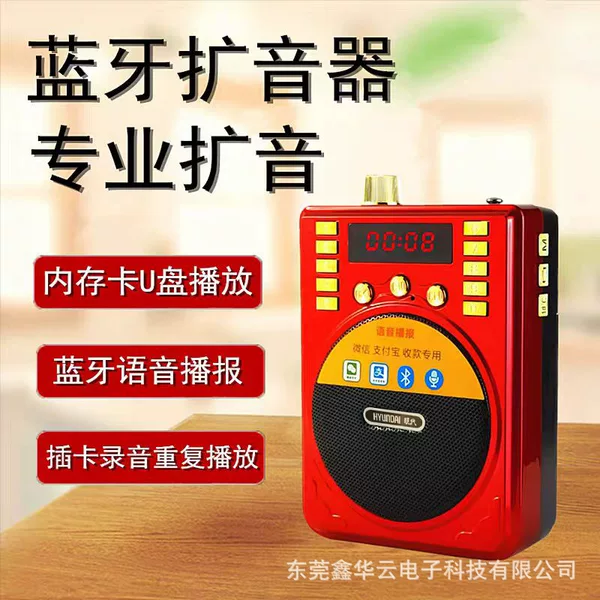 Modern 818 Bee Teacher Loudspeaker Portable Multi-function Card Radio Music Player for the Elderly