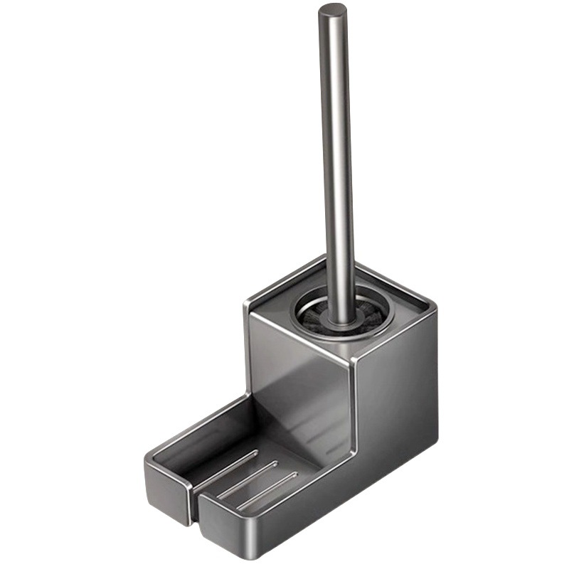 Cepillo de inodoro rack de almacenamiento sin perforaciones hogar no muerto ángulo cepillo de inodoro baño aseo artefacto de limpieza