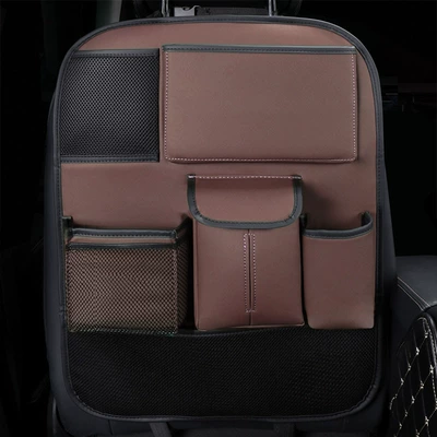 Car chair back storage bag Car table board - no-table-board-mocha-brown-single-note-car-logo-default-no-logo