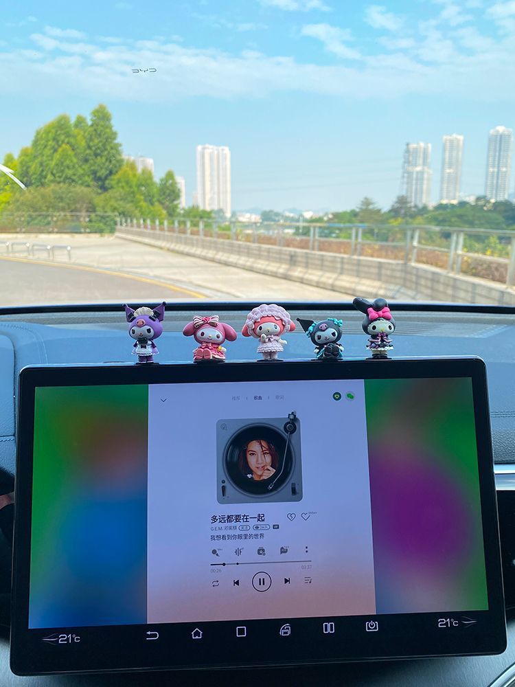 Witch Kuromi Car Interior Accessories Car Ornaments Center Console Four Seasons Sanrio Popular Car Interior Accessories for Women
