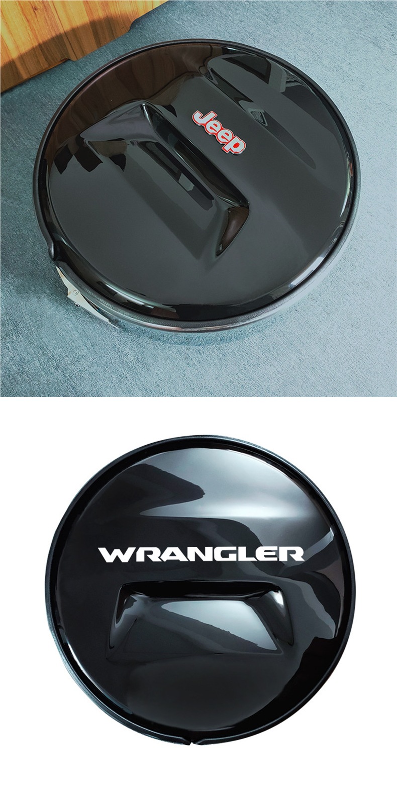 Suitable for 2008 to 2026 JEEP Wrangler spare tire cover, modified to G-Class style, with thickened stainless steel ring and camera hole