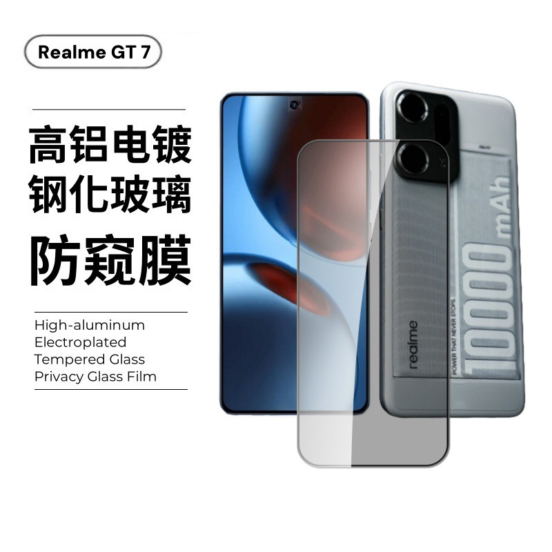 Aplicable a la película templada real GT7 versión internacional Realme galvanoplastia serigrafía engrasante película antilijado película de lente mate image 1