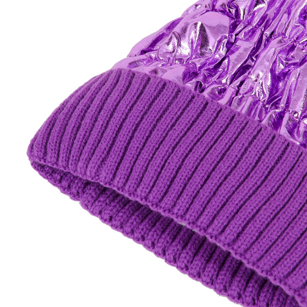 Nuevo Otoño e Invierno Nuevo terciopelo engrosado caliente pullover sombrero colorido metal láser de todas las mujeres moda punto sombrero