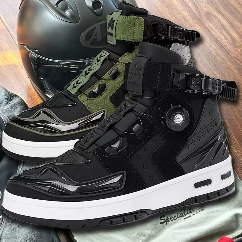 真皮摩托车骑行鞋短靴防摔机车鞋骑士防水越野女士赛车鞋摩旅装备