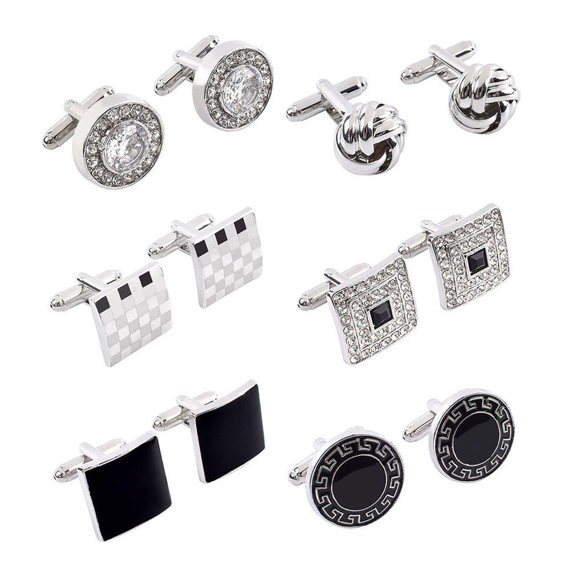 AliExpress New Men's Laser Cufflinks Rectangular Round Baking Lacquered Diamond French Twist cufflink AliExpress New Men's Laser Cufflinks Rectangular Round Baking Lacquered Diamond French Twist cufflink