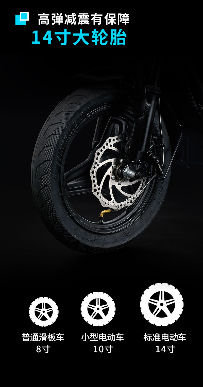 Cross-border foldable electric scooter with long range, portable shock-absorbing scooter for urban commuting