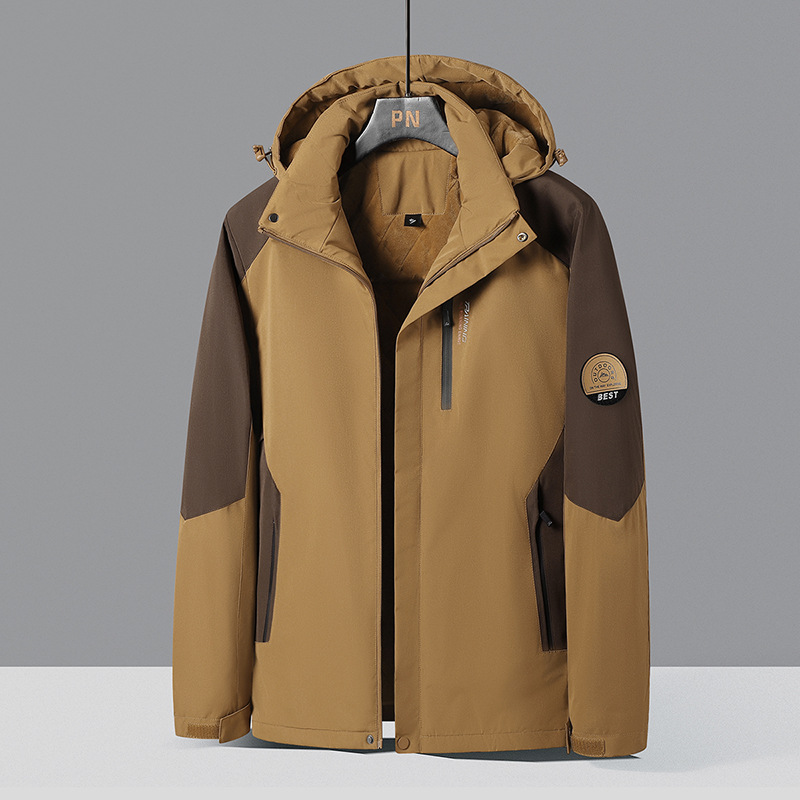 Ropa de asalto y abrigo de terciopelo hombre al aire libre grueso al aire libre impermeable al aire libre invierno grande ropa de algodón caliente al por mayor