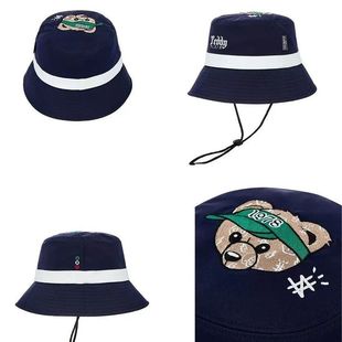 24 New Korean Original Luxury Golf Couple Heavy Embroidery Sunshade Workmanship Quick Travel Bucket Hat