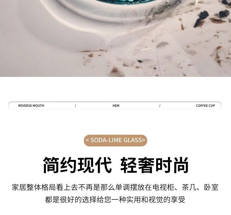 New Chinese Style Gold-Rimmed Ashtray Accessible Luxury Home Living Room Office Club Hotel High-End Gold Foil Turquoise Ashtray