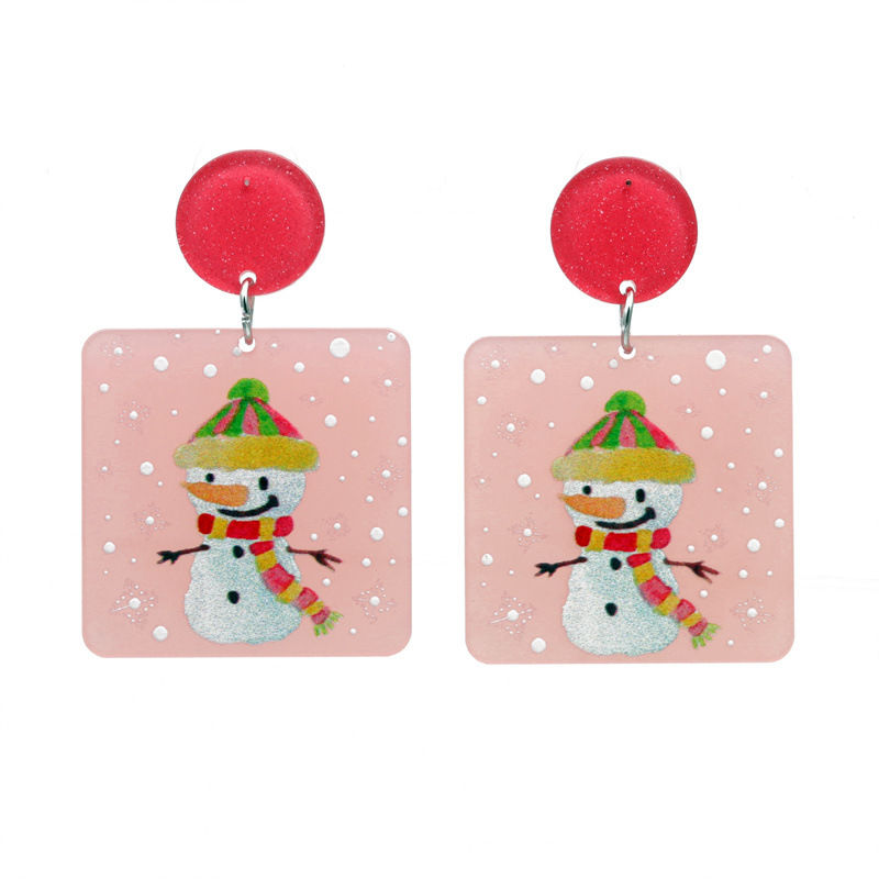 Navidad joyería europea y americana Santa Claus campana pendientes mujer ins estilo moda pendientes de vacaciones