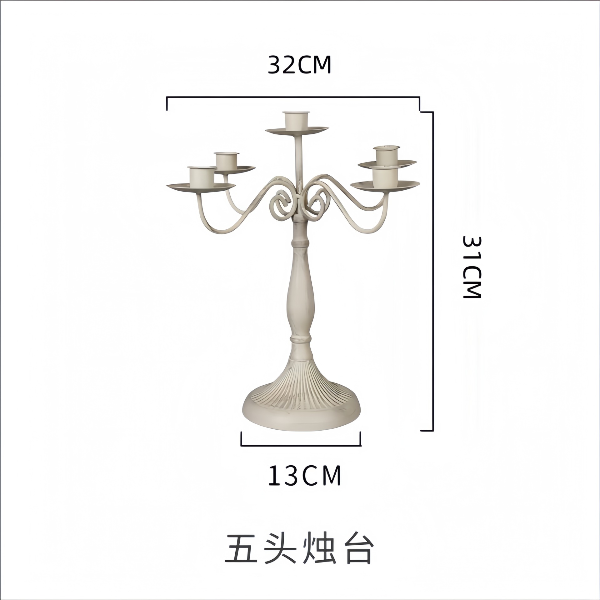 Decoración de candelabro de hierro forjado retro francés, banquete de cumpleaños, mesa de boda, cena romántica a la luz de las velas, accesorios de disparo