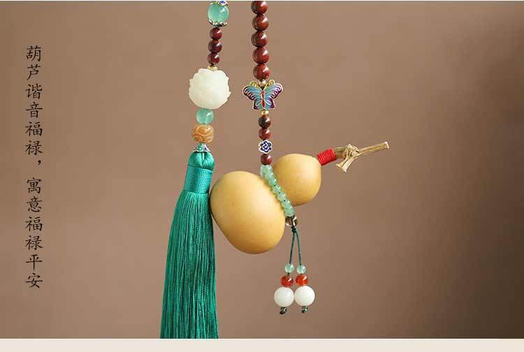 Creative Pendant Car Hanging Female Car Pendant Car Pendant Jewelry Rearview Mirror Male Gourd Real