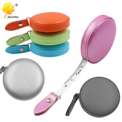 Portable leather circular tape measure, macaron color mini tape measure for measuring three circumferences waist and chest, soft tape measure for clothing, leather ruler